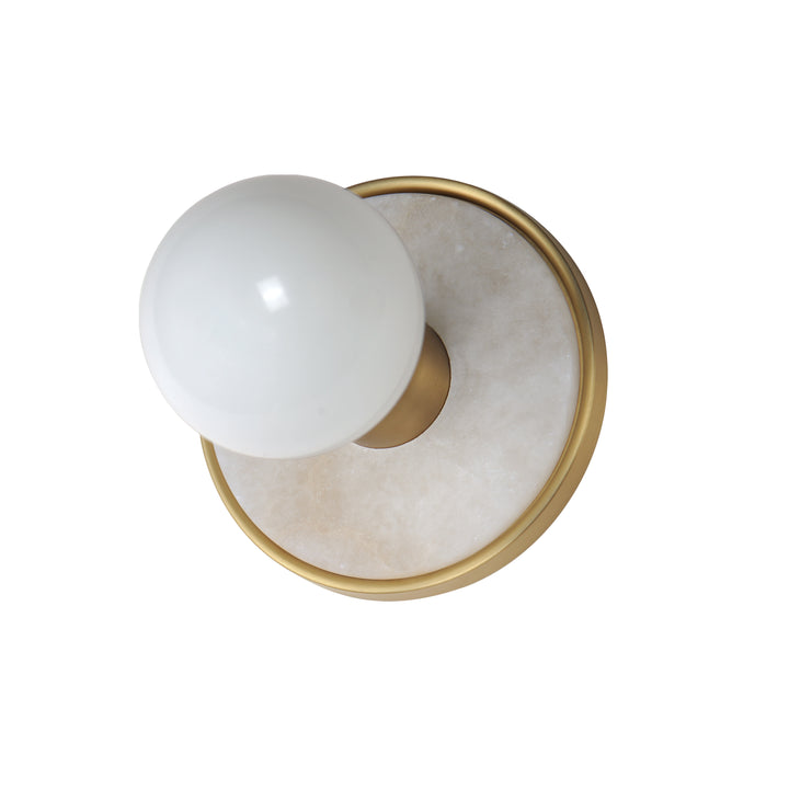 Hollywood Stone Sconce Natural Aged Brass