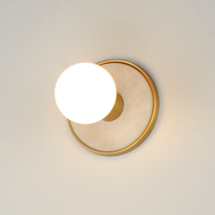 Hollywood Stone Sconce Natural Aged Brass alternate view