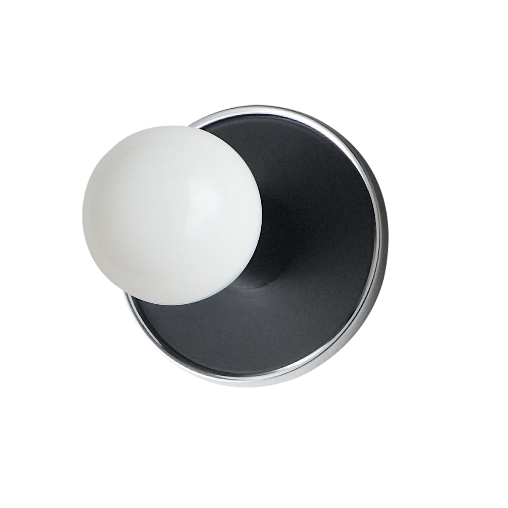 Hollywood Sconce White / Black / Polished Chrome