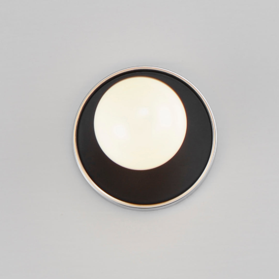 Hollywood Sconce White / Black / Polished Chrome alternate view