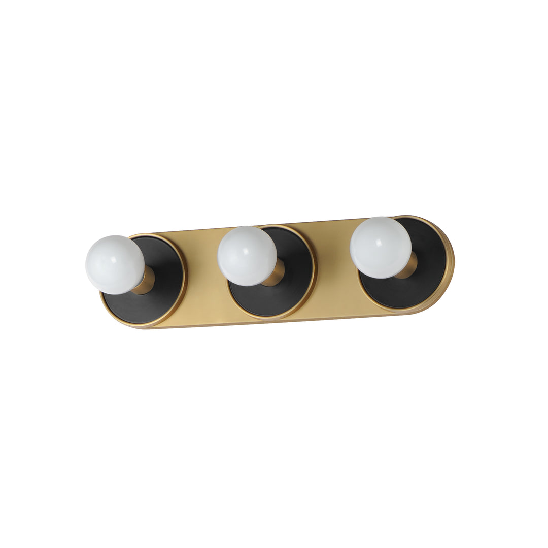 Hollywood Sconce LED Bulb Black / Natural Aged Brass