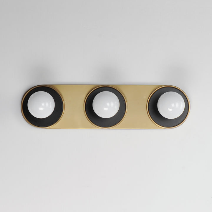 Hollywood Sconce Black / Natural Aged Brass alternate view