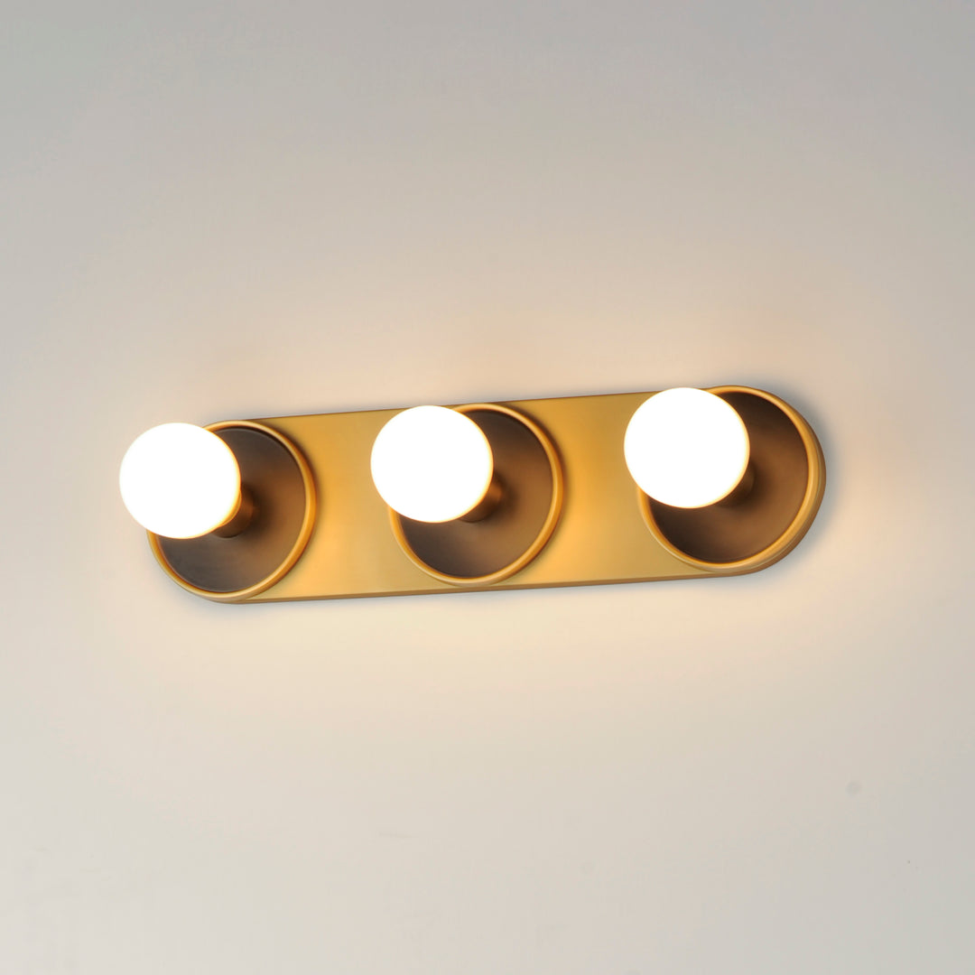 Hollywood Sconce Black / Natural Aged Brass alternate view