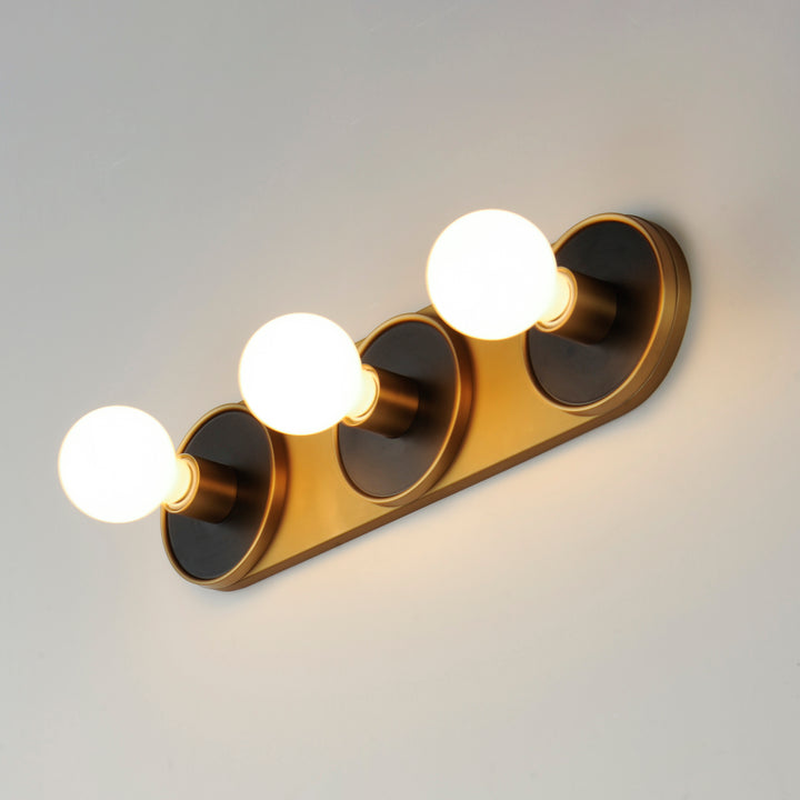 Hollywood Sconce Black / Natural Aged Brass alternate view
