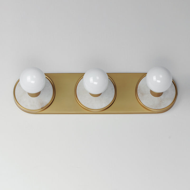 Hollywood Stone Sconce Natural Aged Brass alternate view