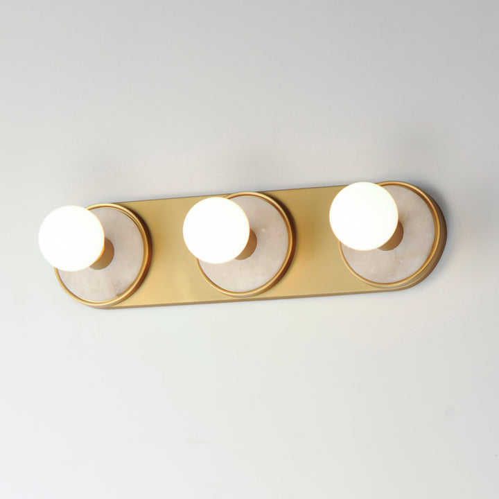 Hollywood Stone Sconce Natural Aged Brass alternate view
