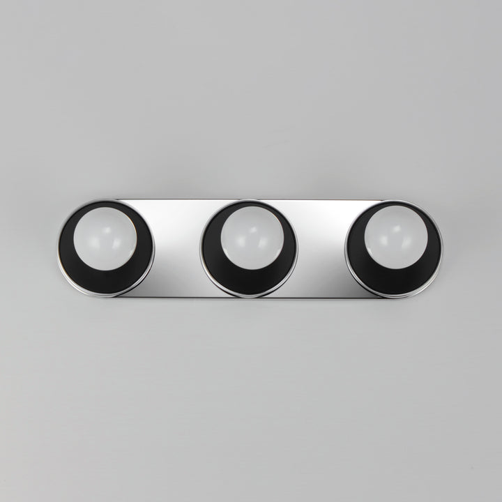 Hollywood Sconce White / Black / Polished Chrome alternate view