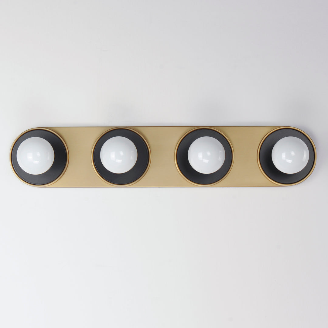 Hollywood Sconce Black / Natural Aged Brass alternate view