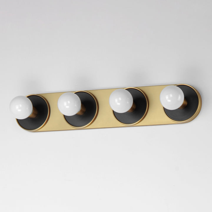 Hollywood Sconce Black / Natural Aged Brass alternate view