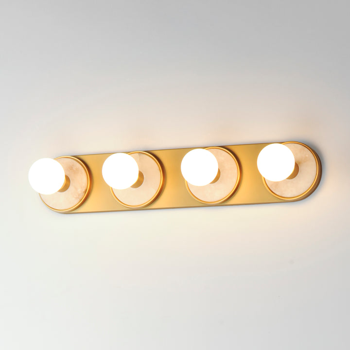 Hollywood Stone Sconce Natural Aged Brass alternate view