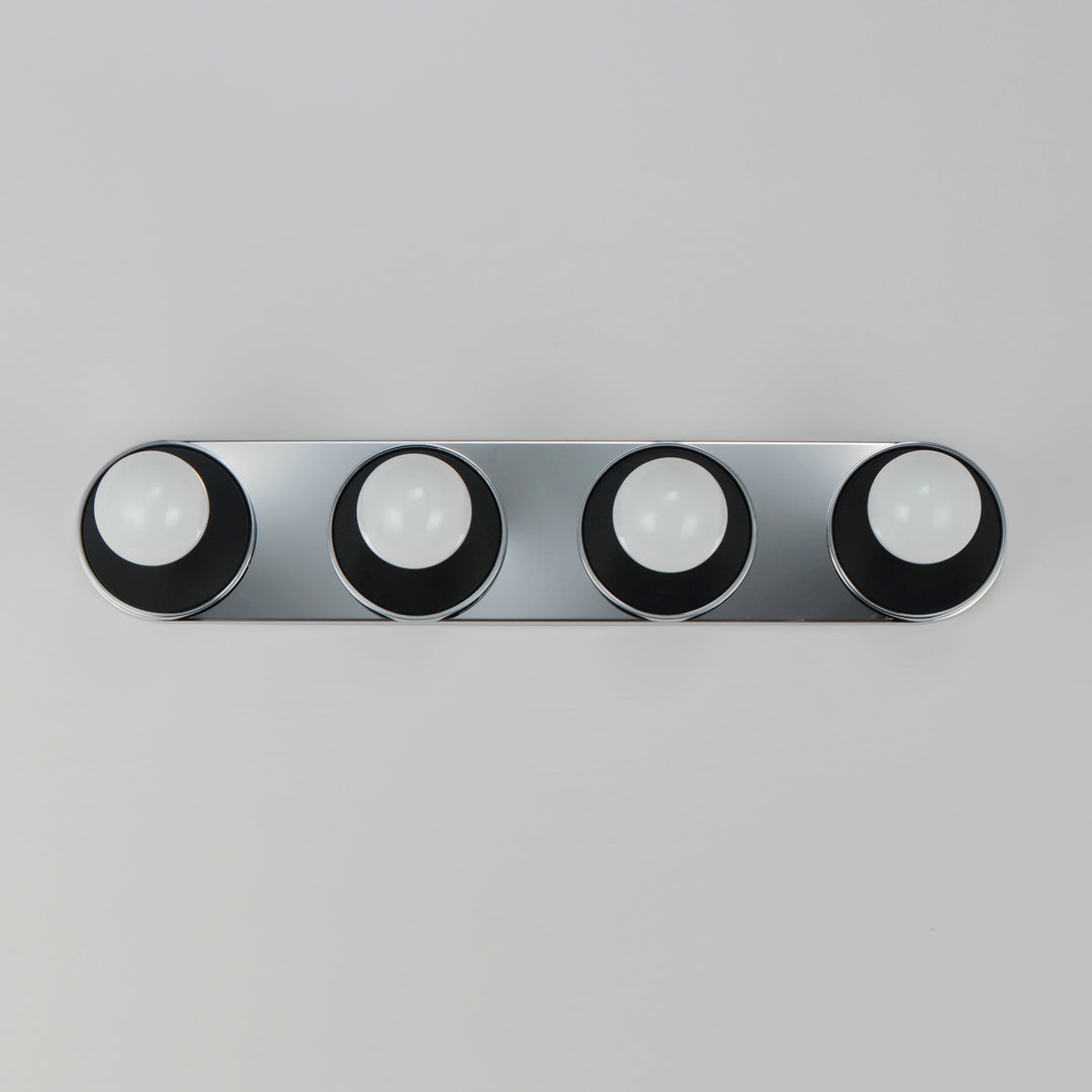 Hollywood Sconce White / Black / Polished Chrome alternate view