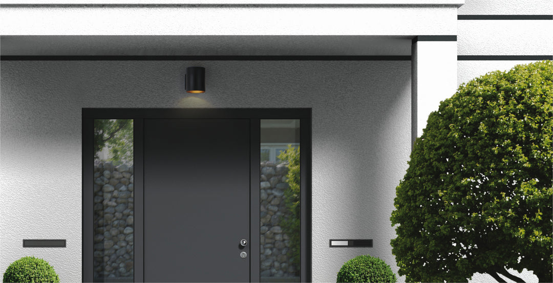 Outpost Outdoor Wall Sconce Black room setting