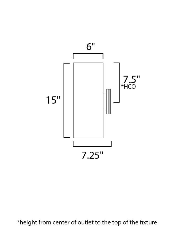 Outpost Outdoor Wall Sconce dimensions diagram