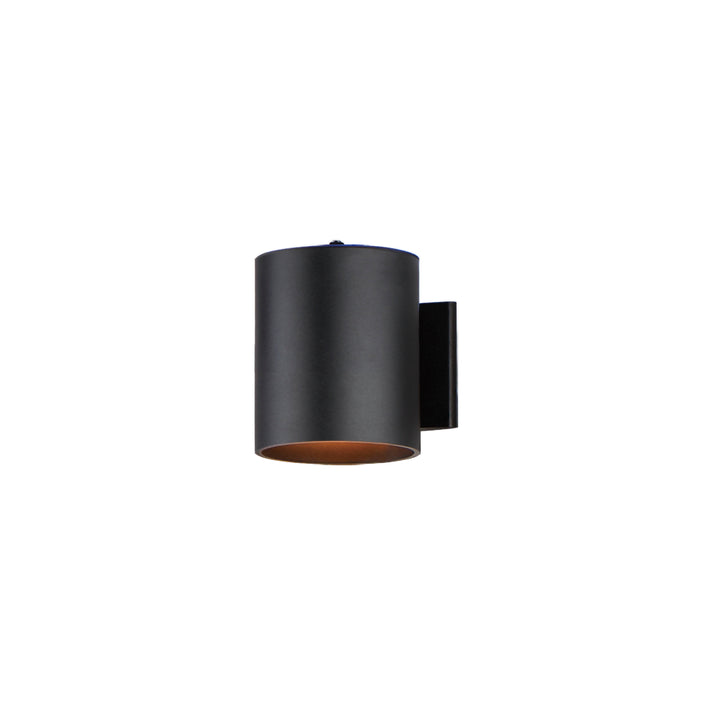 Outpost 1-Light 6"W x 7.25"H OD Wall Sconce w/PHC Black