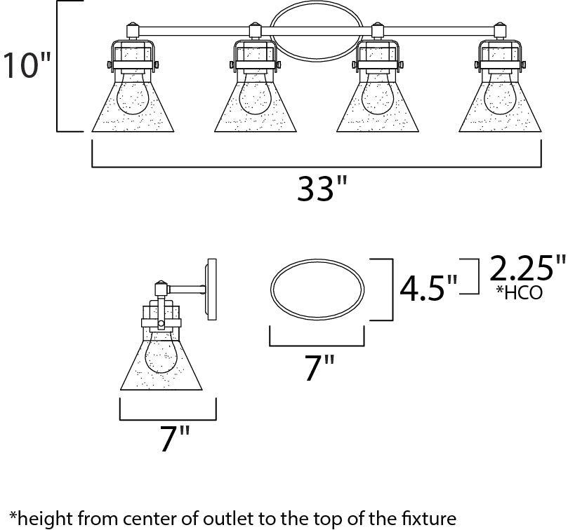 Seafarer Bath Vanity With Bulbs dimensions diagram