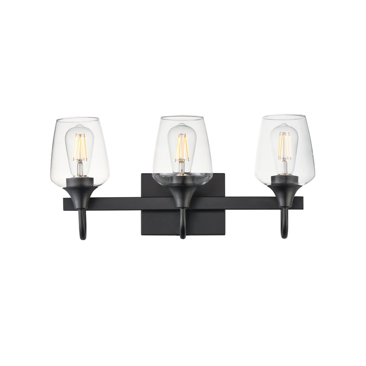 Goblet 3-Light Wall sconce Black