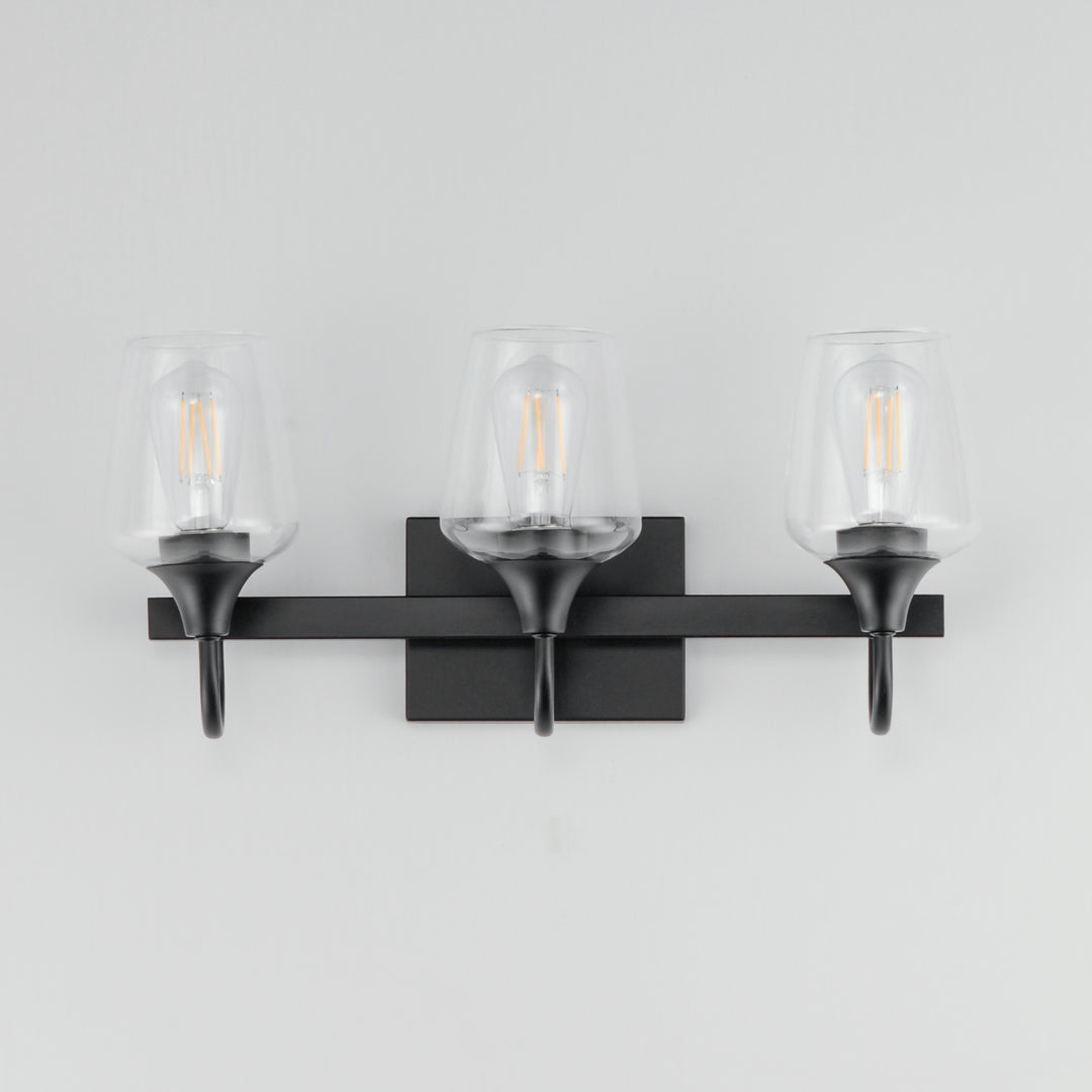 Goblet 3-Light Wall sconce Black alternate view