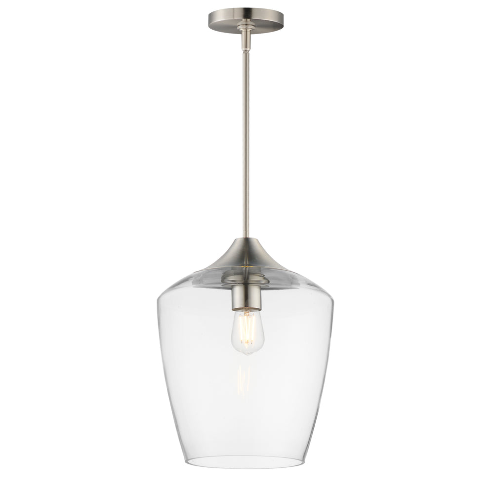 Goblet 12" Single Pendant Satin Nickel