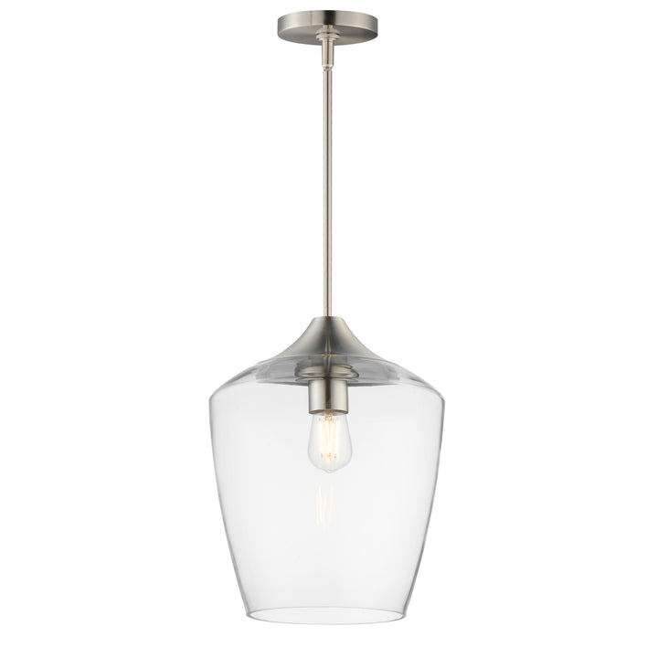 Goblet 12" Single Pendant Satin Nickel