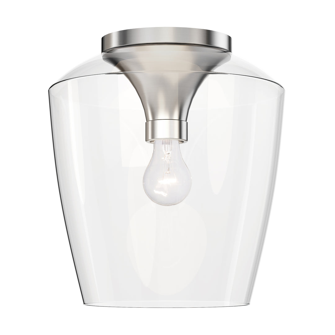 Goblet 12" Flush Mount Satin Nickel
