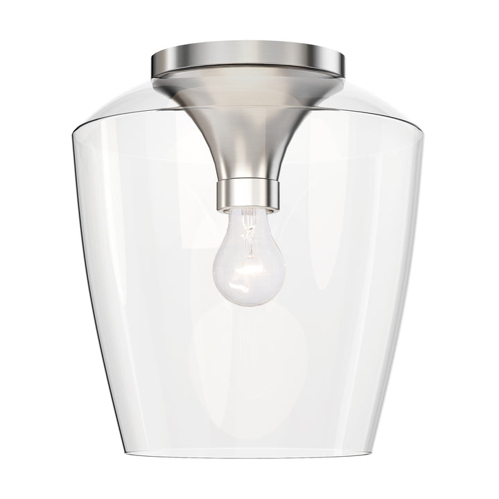 Goblet 12" Flush Mount Satin Nickel