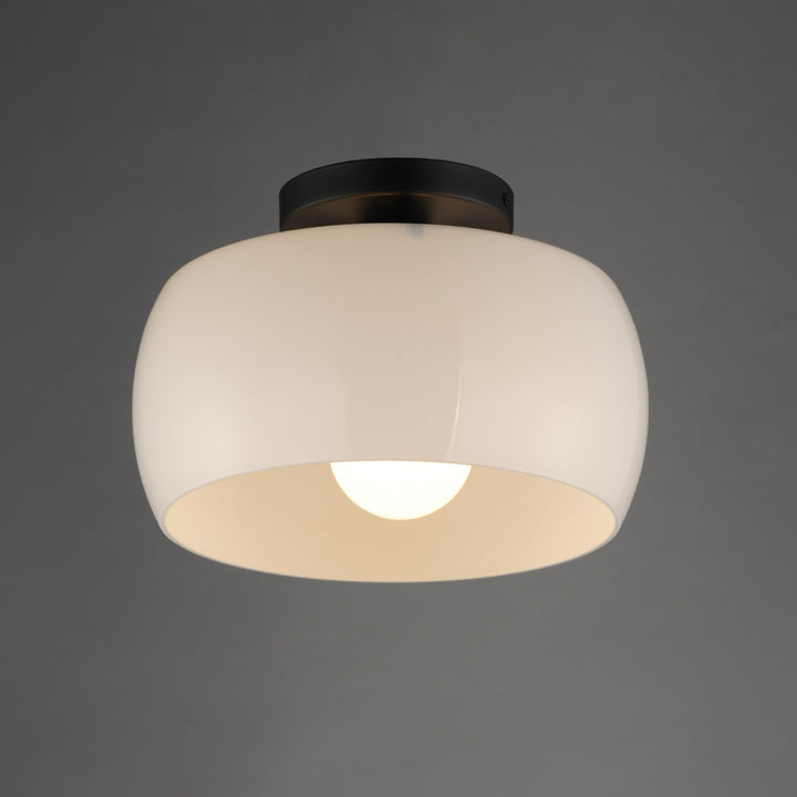 Glazed Flush Mount White / Black alternate view