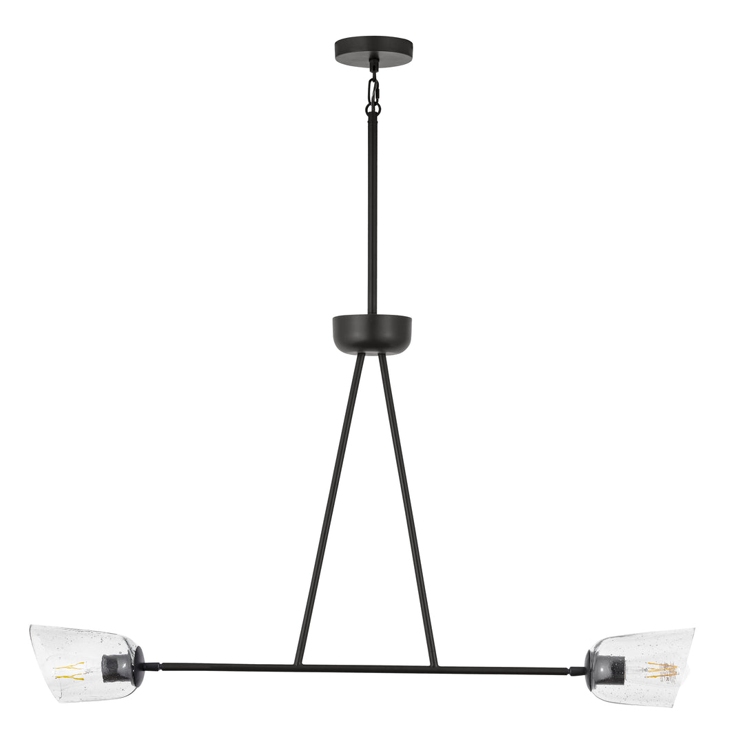 Keppe 2-Light Linear Pendant Stainless Steel / Dark Bronze