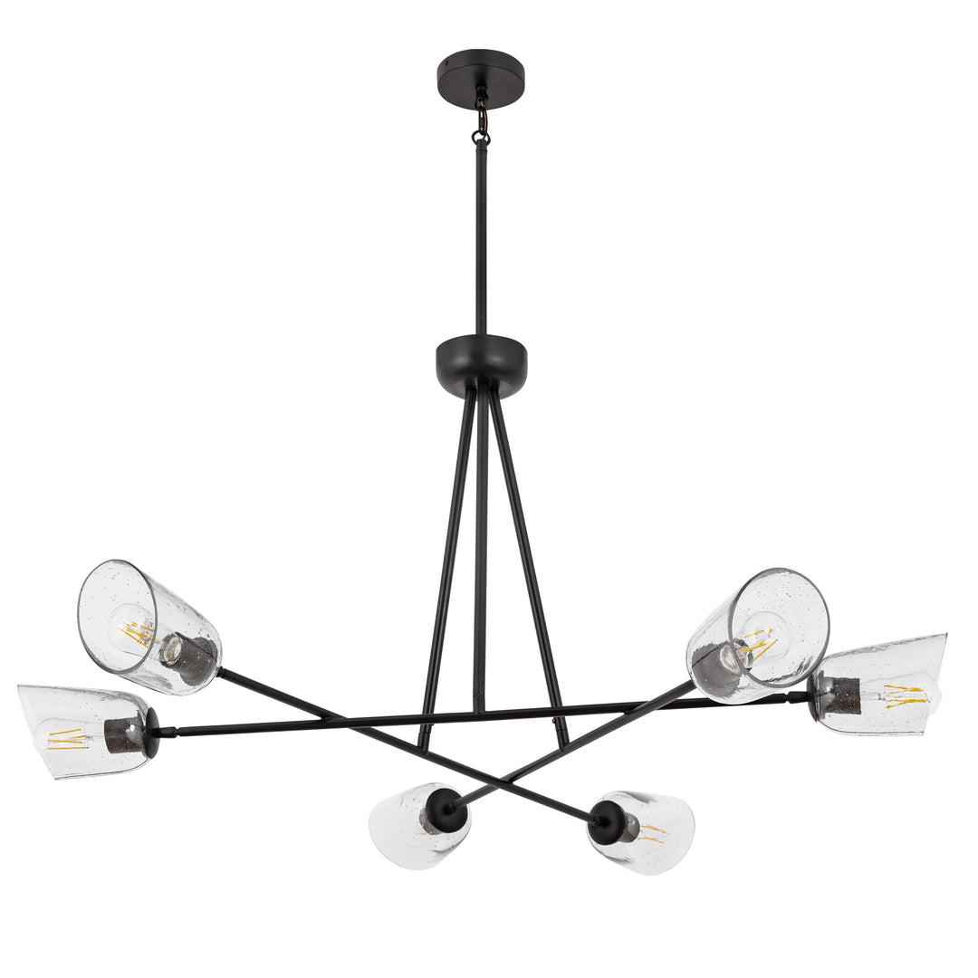 Keppe 6-Light Chandelier Stainless Steel / Dark Bronze