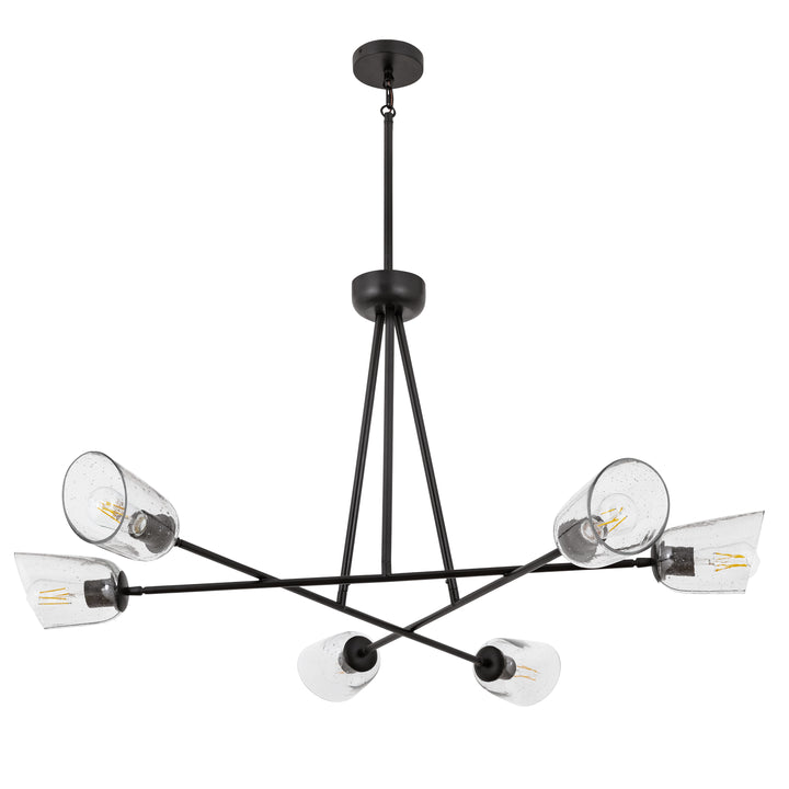 Keppe 6-Light Chandelier Stainless Steel / Dark Bronze