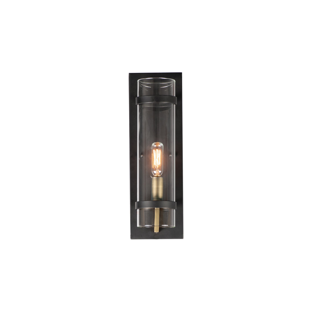 Capitol 1-Light Wall Sconce Black / Antique Brass