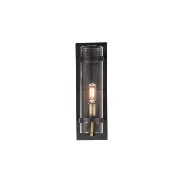 Capitol 1-Light Wall Sconce Black / Antique Brass