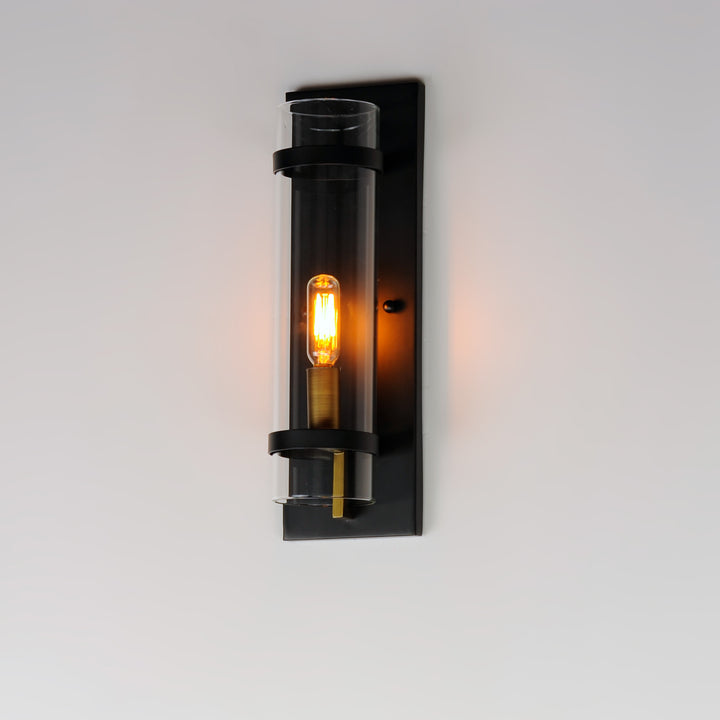 Capitol 1-Light Wall Sconce Black / Antique Brass alternate view