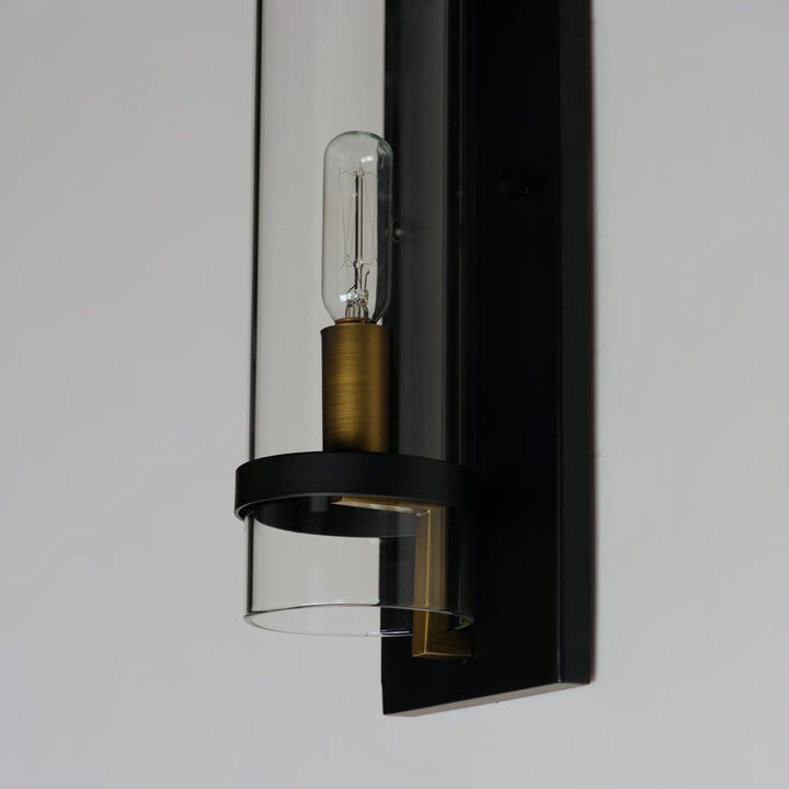 Capitol 1-Light Wall Sconce Black / Antique Brass alternate view