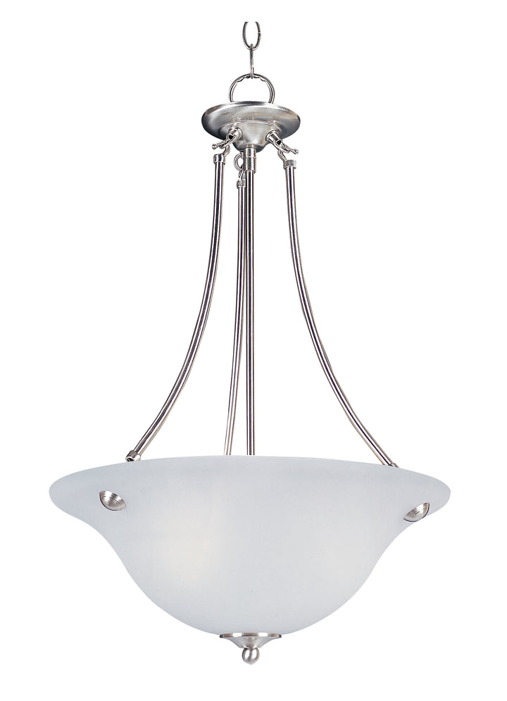 Malaga 3-Light Invert Bowl Pendant Satin Nickel (FTSN)