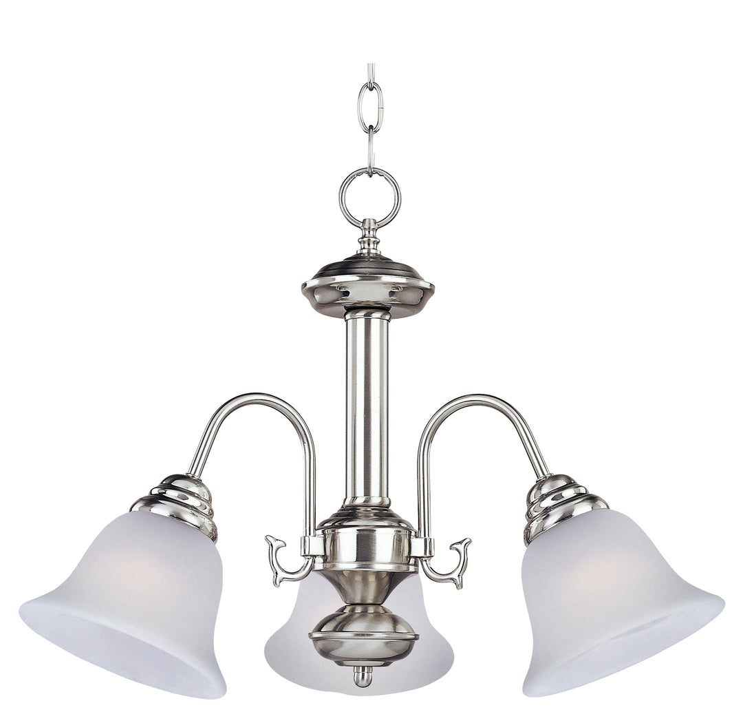 Malaga 3-Light Chandelier Satin Nickel (FTSN)