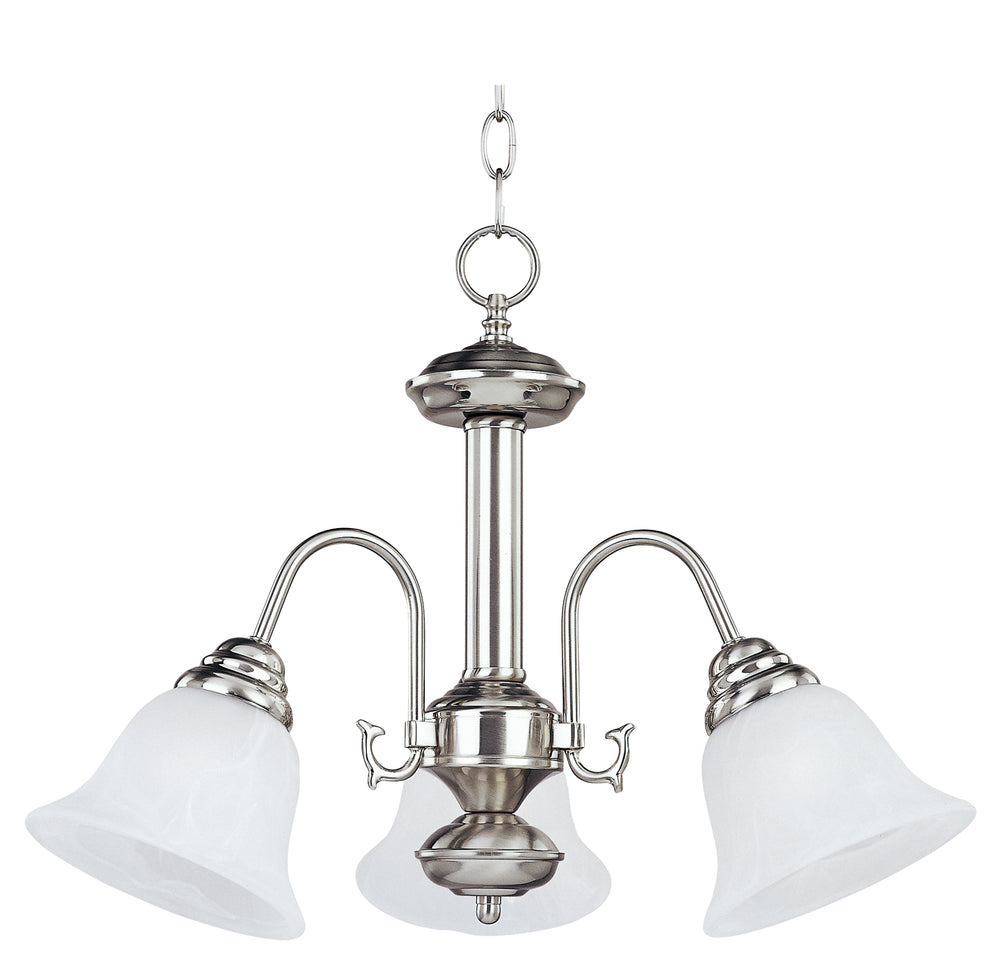 Malaga 3-Light Chandelier Satin Nickel (MRSN)
