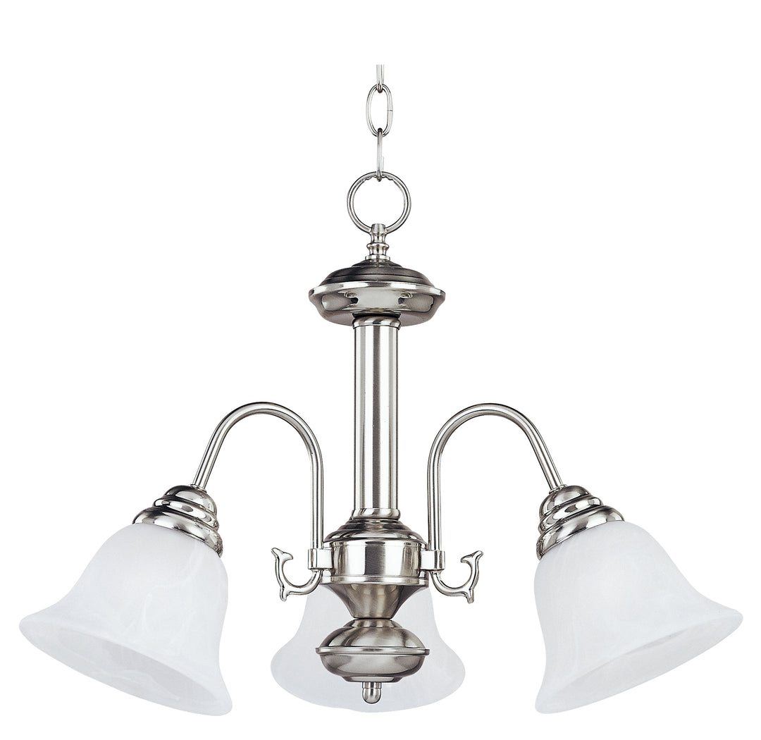 Malaga 3-Light Chandelier Satin Nickel (MRSN)