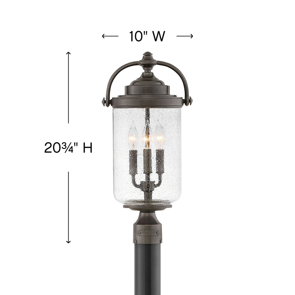 Willoughby Medium Post Mount Lantern