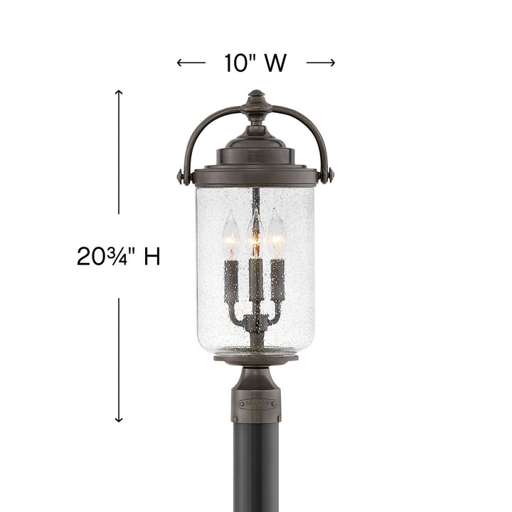 Willoughby Medium Post Mount Lantern