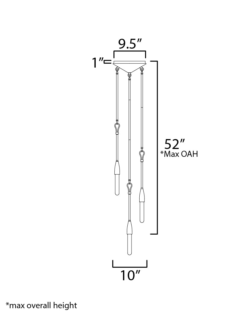 Pioneer Pendant dimensions diagram