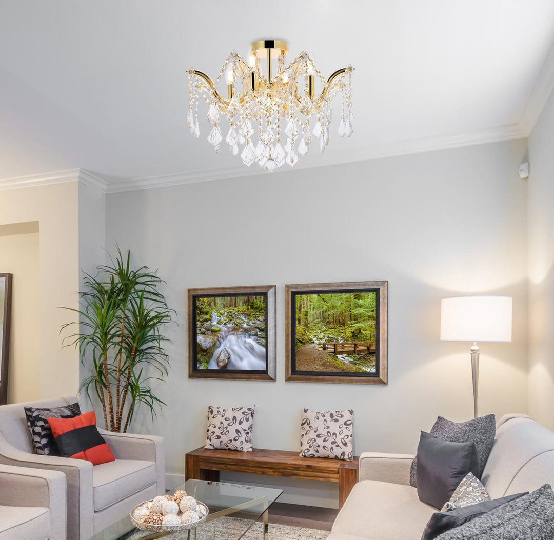 Maria Theresa Crystal Flush Mount by Elegant - view 18