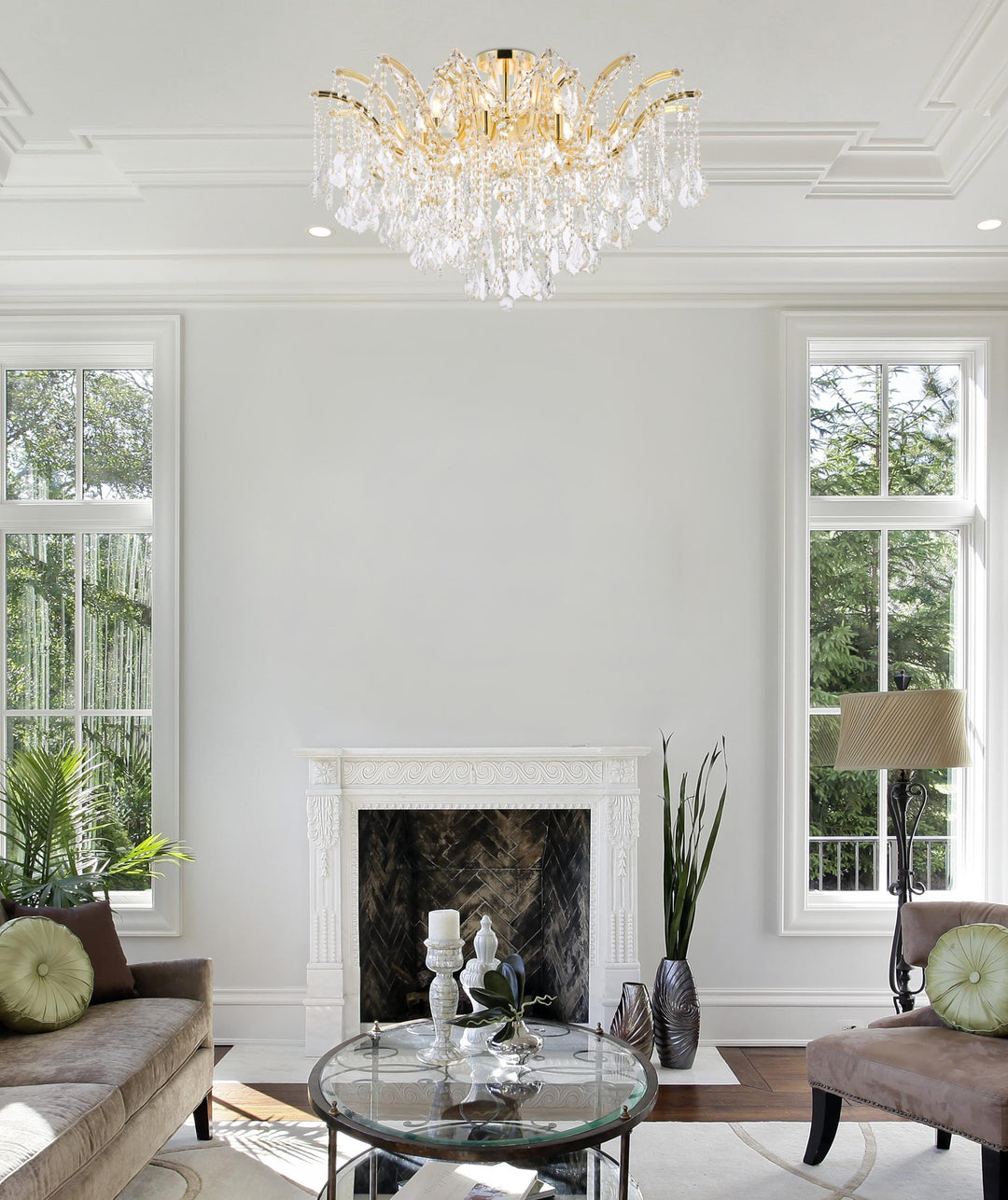 Maria Theresa Crystal Flush Mount by Elegant - view 55