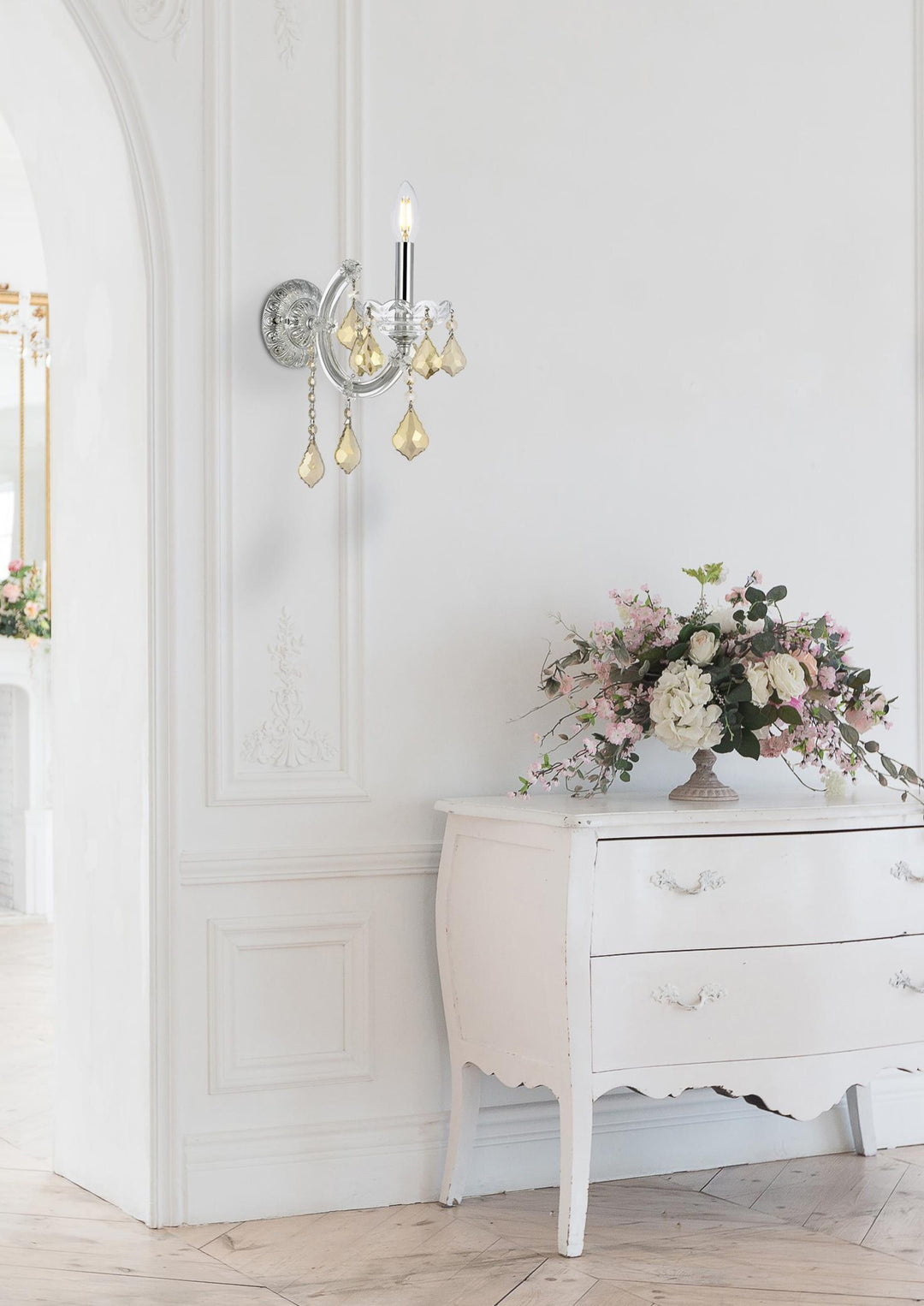 Maria Theresa Crystal Wall Sconce by Elegant - view 9