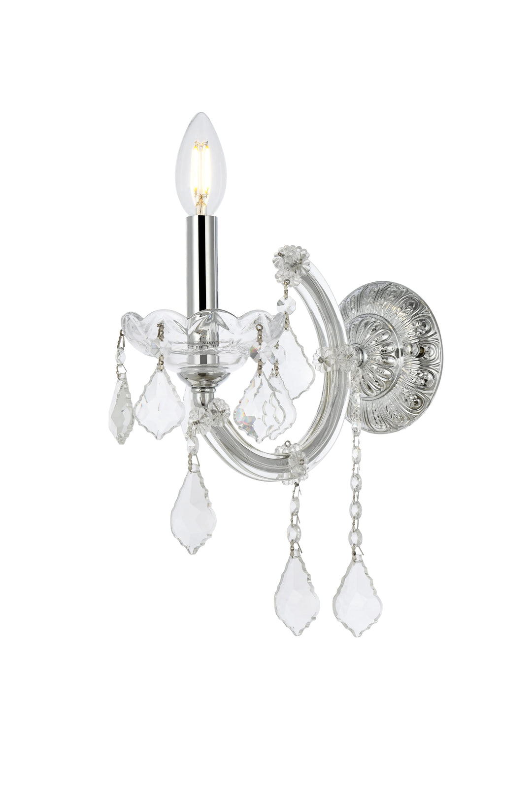 Maria Theresa Crystal Wall Sconce by Elegant - view 2