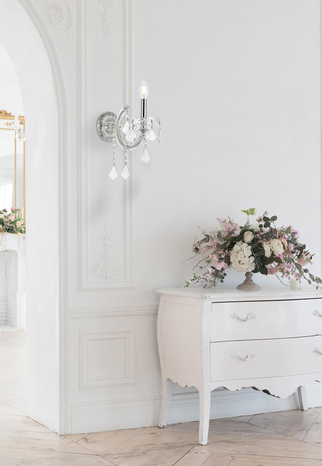 Maria Theresa Crystal Wall Sconce by Elegant - view 3