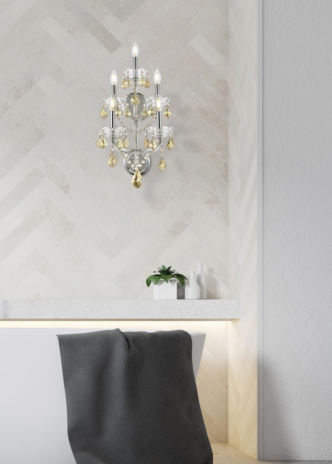 Maria Theresa Crystal Wall Sconce by Elegant - view 58
