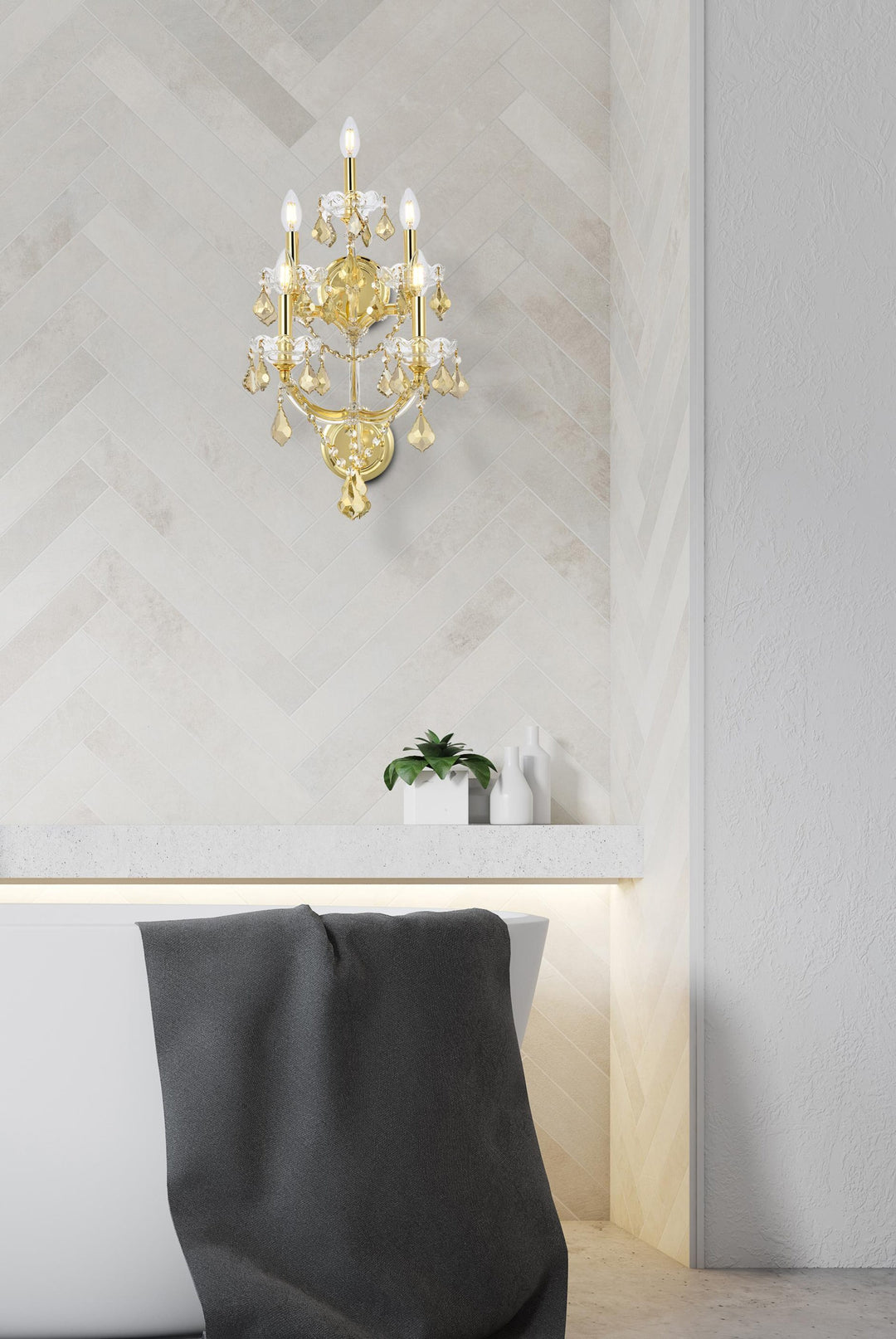 Maria Theresa Crystal Wall Sconce by Elegant - view 94