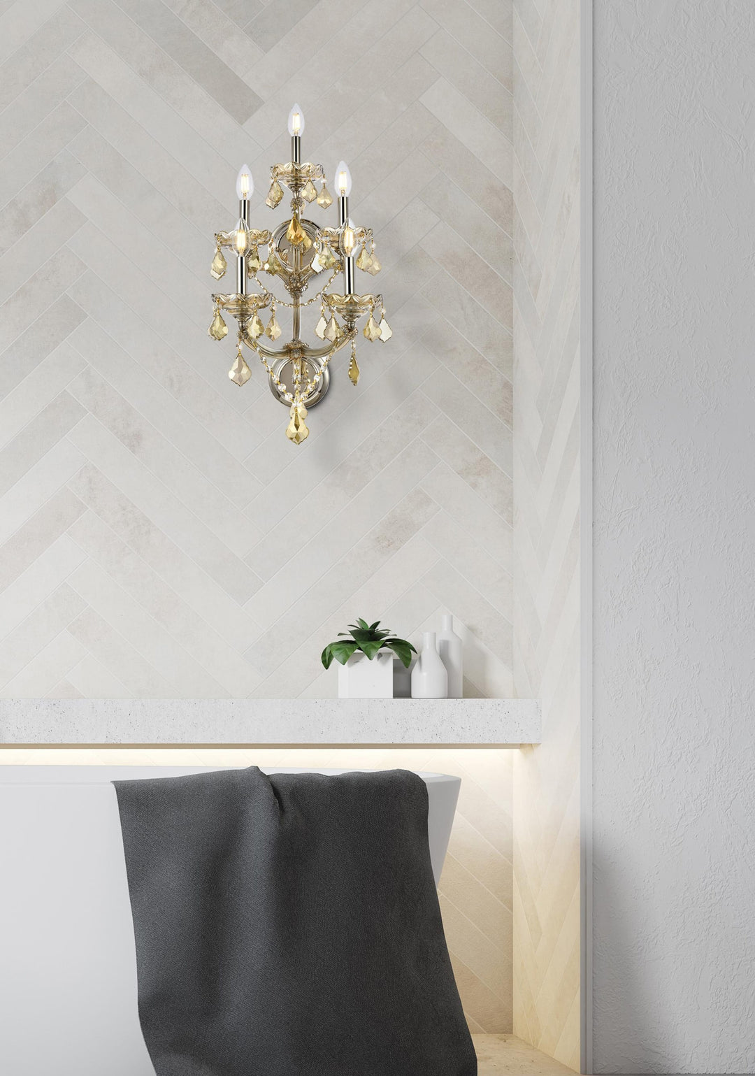 Maria Theresa Crystal Wall Sconce by Elegant - view 112