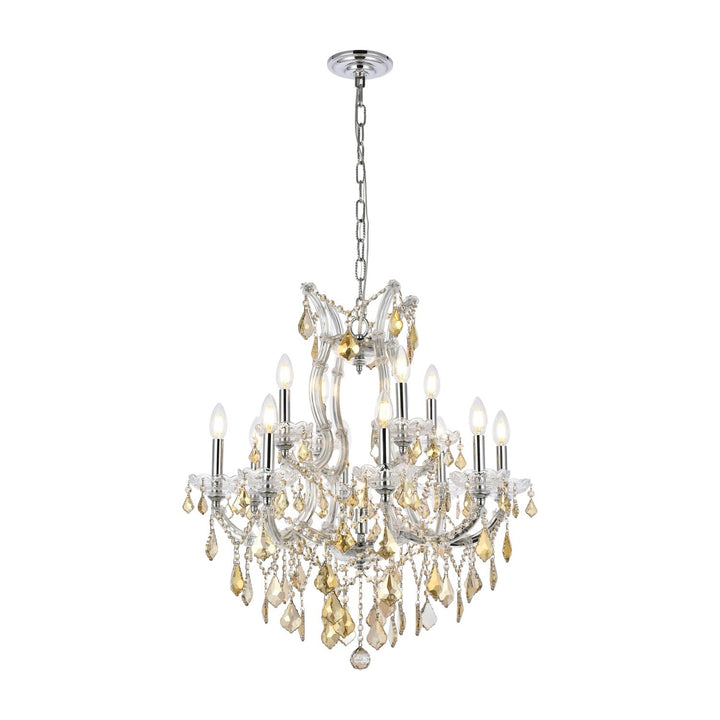 Maria Theresa Crystal Chandelier in Chrome by Elegant