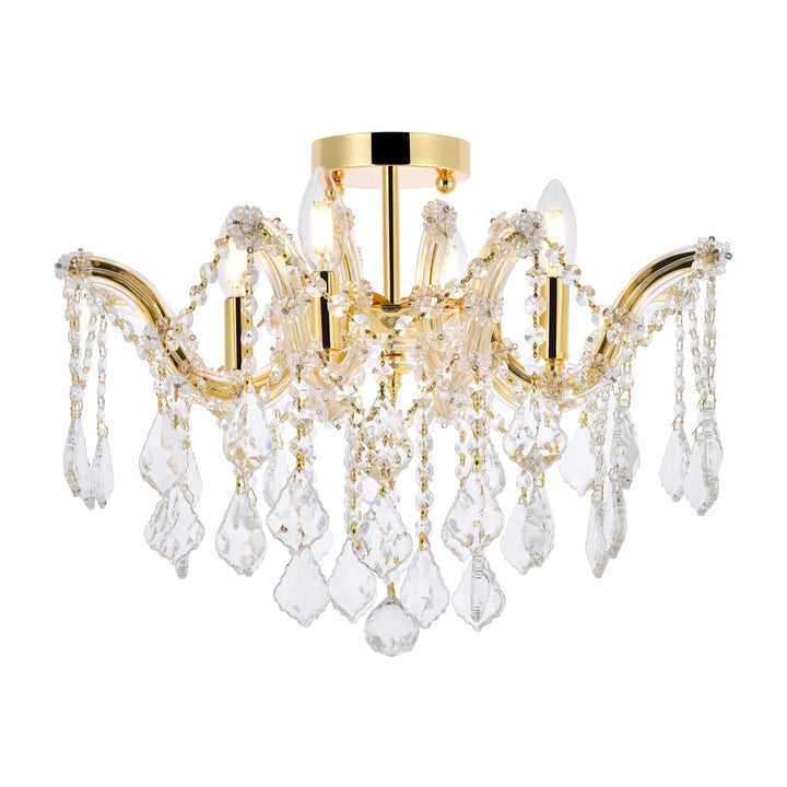 Maria Theresa Crystal Flush Mount in Gold by Elegant